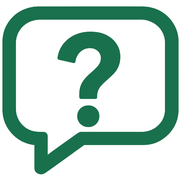 chat box with a question mark