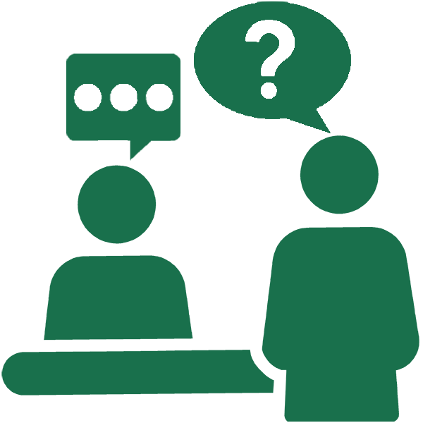 2 people at a table icon