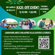 ASPIRE+PLLUS Kickoff Flyer