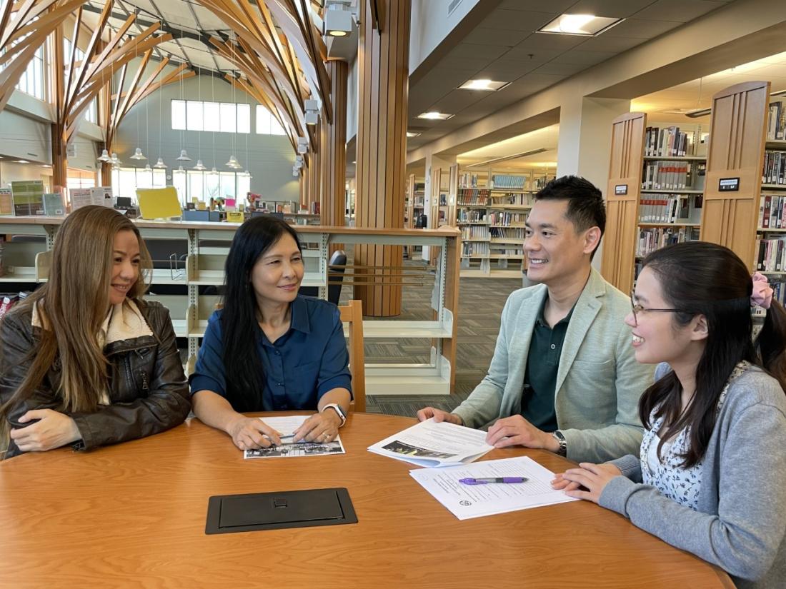Students and faculty in discussion