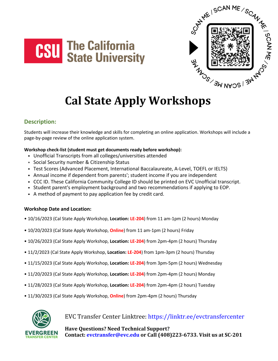 CSU Apply Workshops