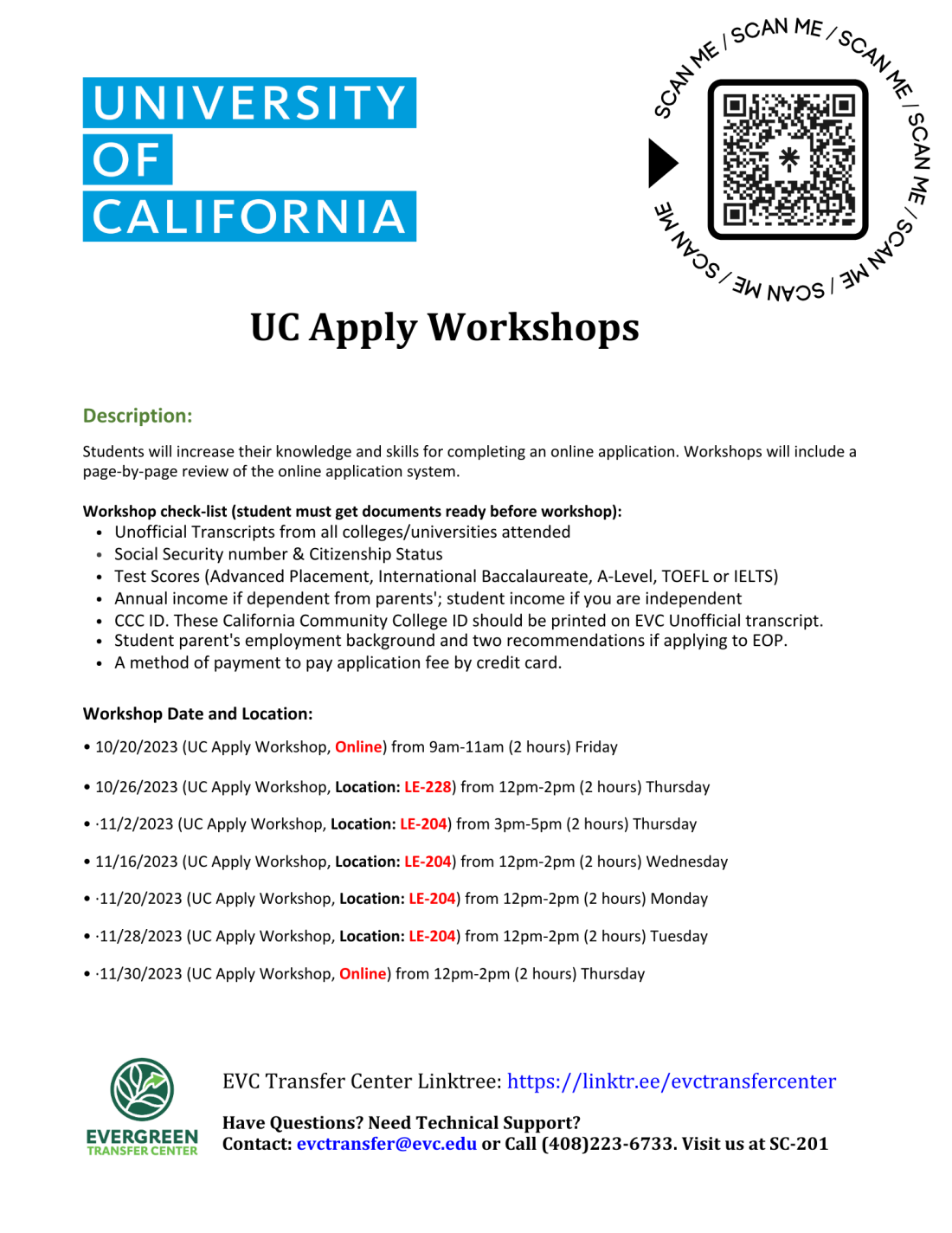 UC Apply Workshops