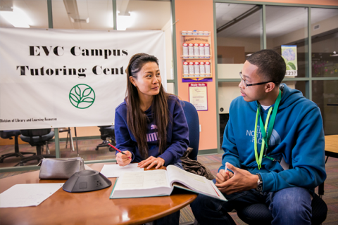 Female student with a Tutor