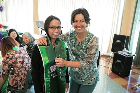 Military/Veteran Advanced Placement student receiving award