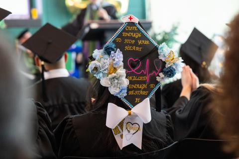 black graduation cap for nursing
