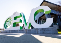 EVC sign spelling out EVC